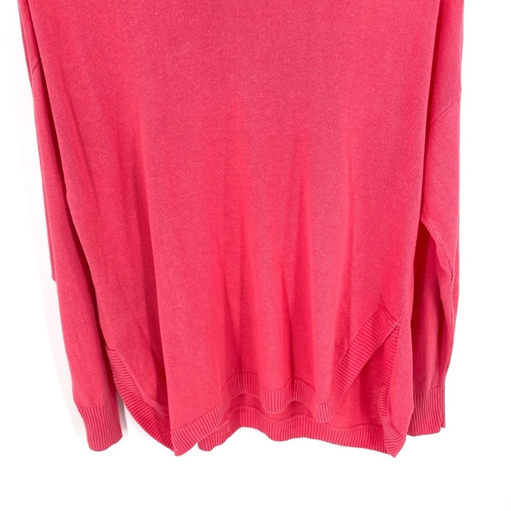J. Crew Linen-blend curved-hem Crewneck Sweater Top - Picture 4 of 7